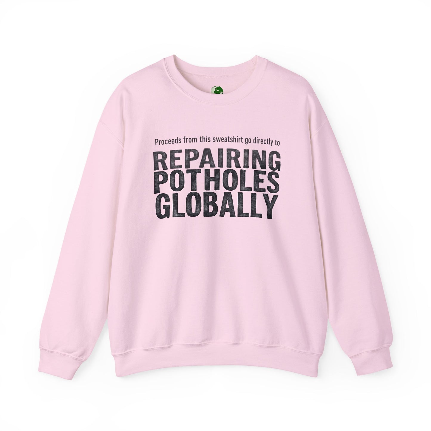 Eco-Friendly Crewneck Sweatshirt for Pothole Repair